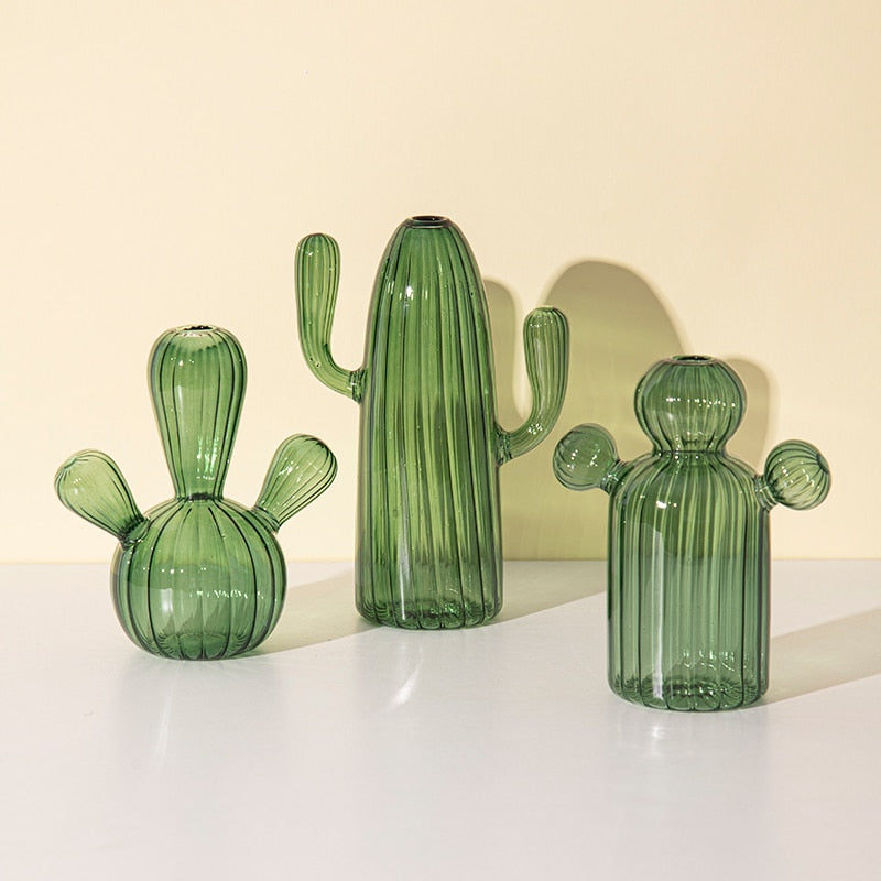 Hand Blown Cactus Glass Vase - Vase from Dear Cece - Just £14.99! Shop now at Dear Cece