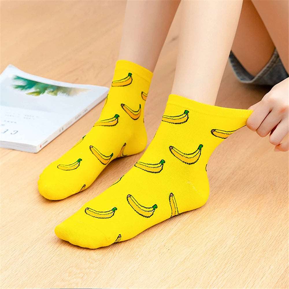 Happy Fruit Womens Banana Socks