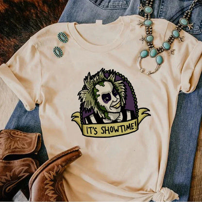 Showtime Halloween BeetleJuice Cartoon Womens T-shirt