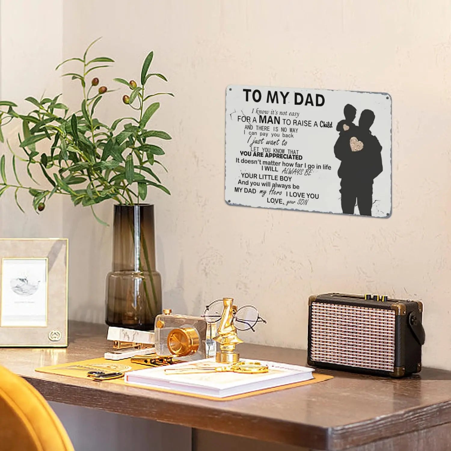 To My Dad, From Your Son - Metal Tin Sign - Wall Art from Dear Cece - Just £18.99! Shop now at Dear Cece