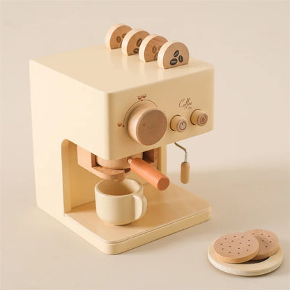 Kids Wooden Coffee Machine Kitchen Toy