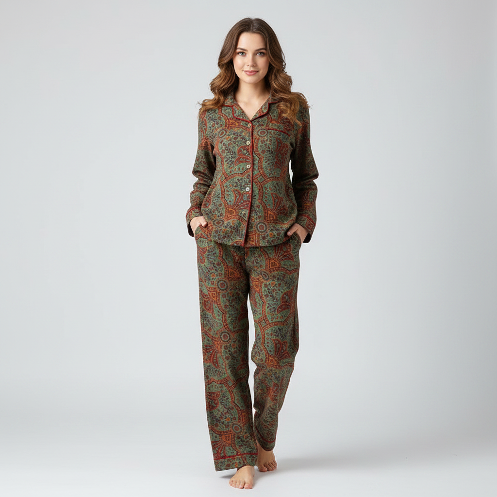 Tribal Pattern Print 100% Cotton Luxury Pyjamas