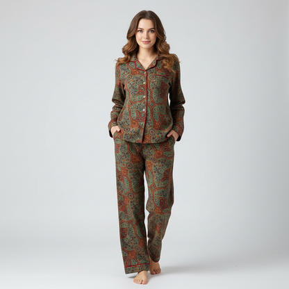 Tribal Pattern Print 100% Cotton Luxury Pyjamas