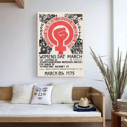 Abstract Retro Feminist Art Print - Wall Art from Dear Cece - Just £8.99! Shop now at Dear Cece