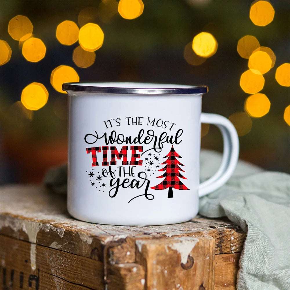 Christmas Enamel Coffee Mug