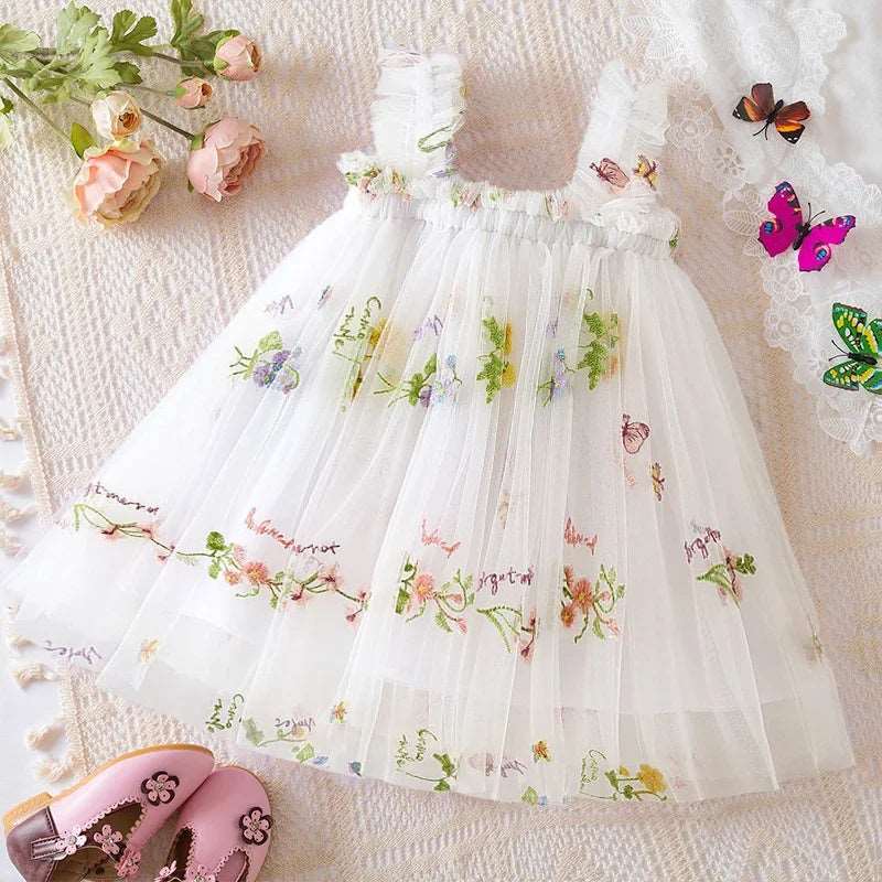 White fairy princess dress for girls