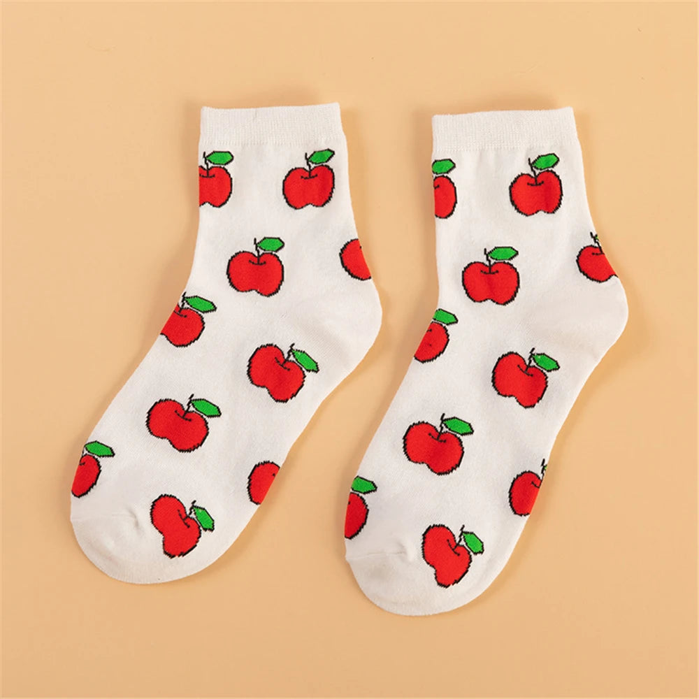 Happy Fruit Womens Apple Socks