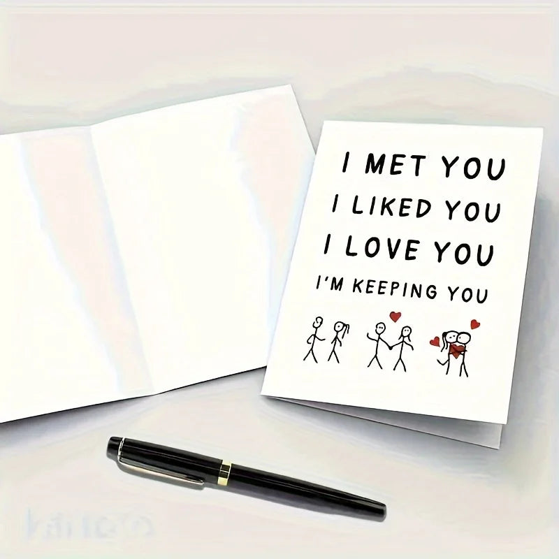 I Met You, I Like You, I Love You, Valentine's Day card