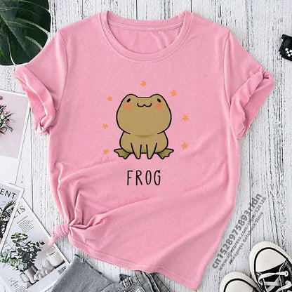 Cartoon Cute Frog Print T Shirt - T Shirts from Dear Cece - Just £14.99! Shop now at Dear Cece