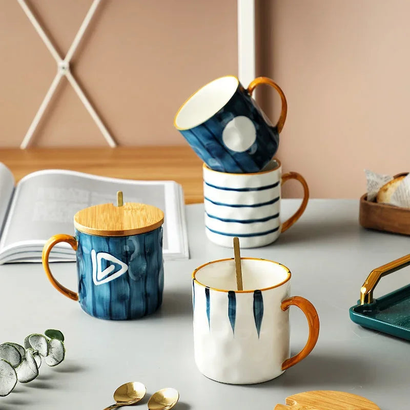 Handcrafted Japanese Ceramic Mug With Spoon & Lid - Mugs from Dear Cece - Just £18.99! Shop now at Dear Cece