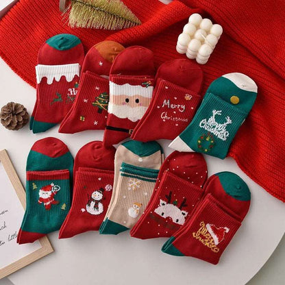 100% Cotton Christmas Gift Socks Set