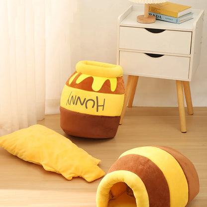 Honey Pot Plush Cat Bed - Cat Bed from Dear Cece - Just £19.99! Shop now at Dear Cece