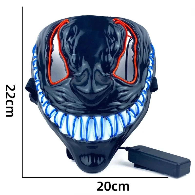 Halloween Neon Venom Glowing LED  Mask