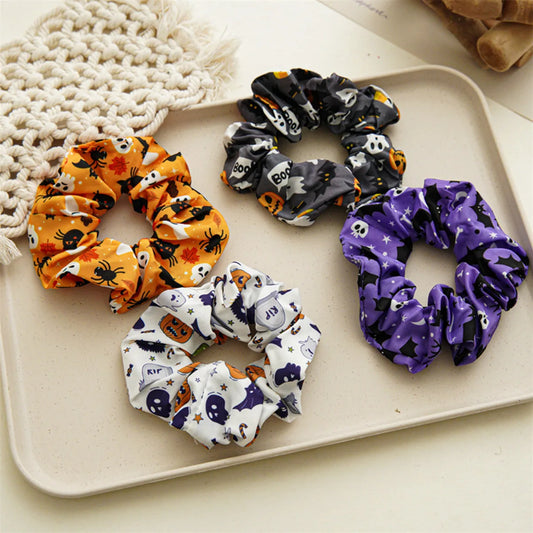 Satin Halloween Hair Scrunchies Set