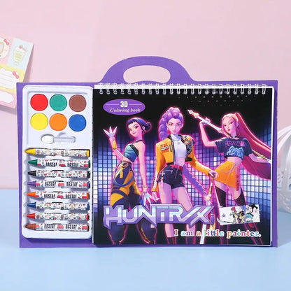Kpop Demon Hunters 3D Colouring Book