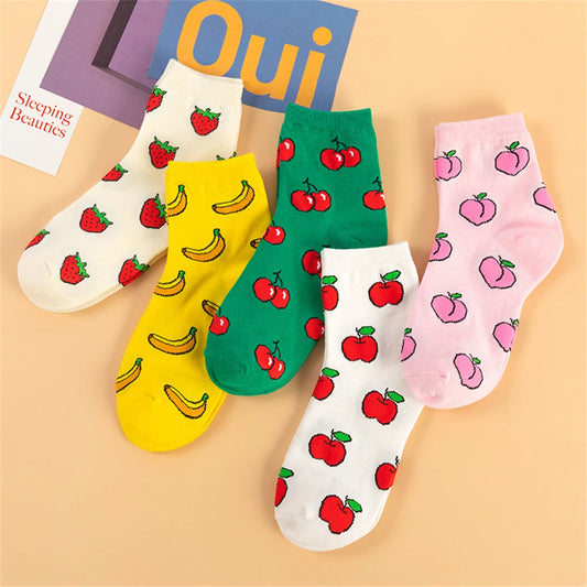 Happy Fruit Womens Socks - Socks from Dear Cece - Just £7.99! Shop now at Dear Cece