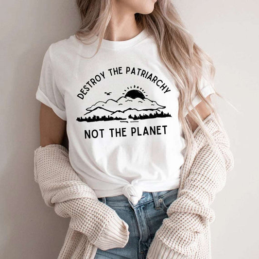 Destroy The Patriarchy Not The Planet T-Shirt - T Shirts from Dear Cece - Just £17.99! Shop now at Dear Cece