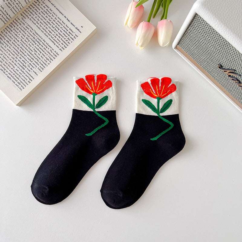 Womens Cute Floral Ankle Socks - Socks from Dear Cece - Just £6.99! Shop now at Dear Cece