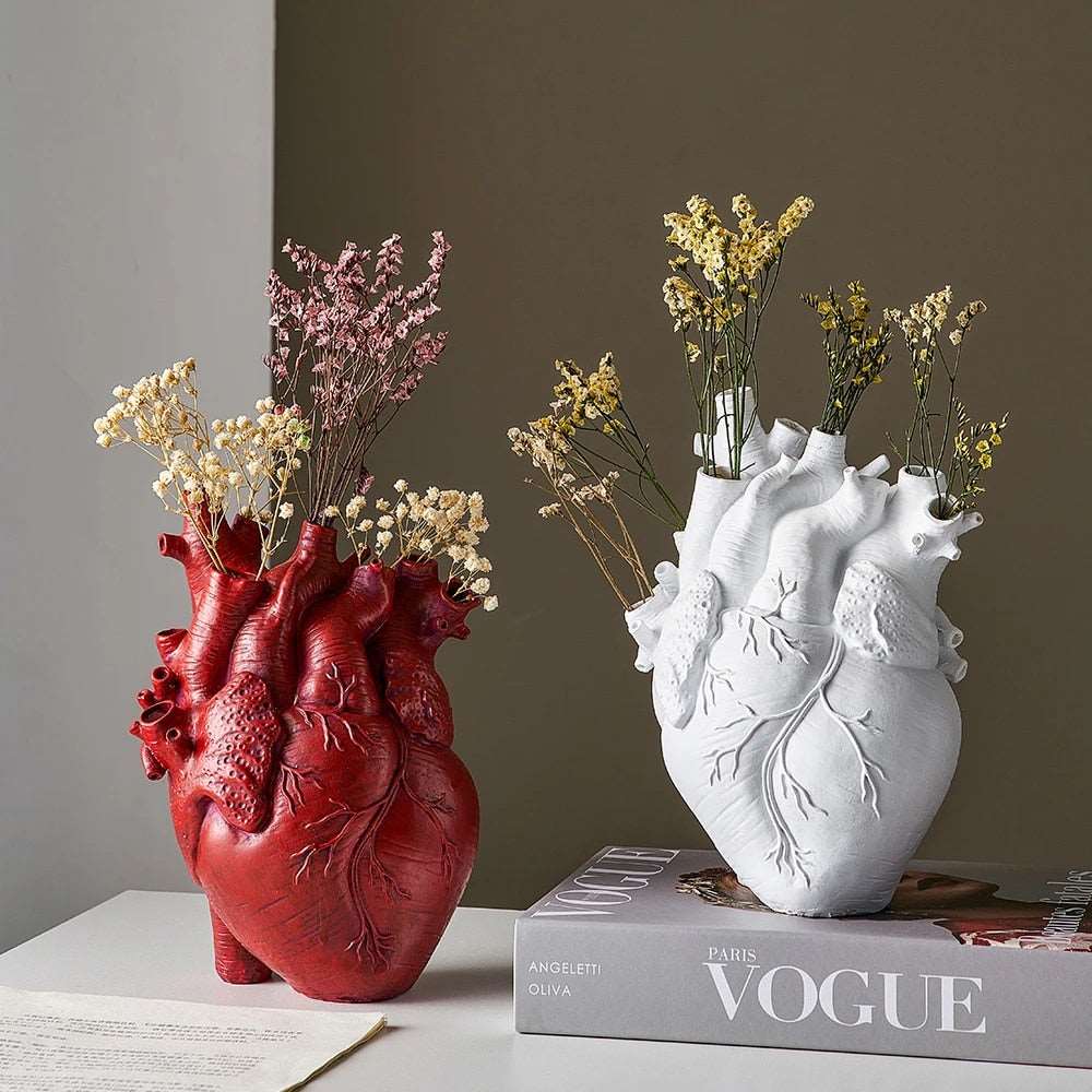 Ceramic Anatomy Heart Vase - Novelty Halloween Gift