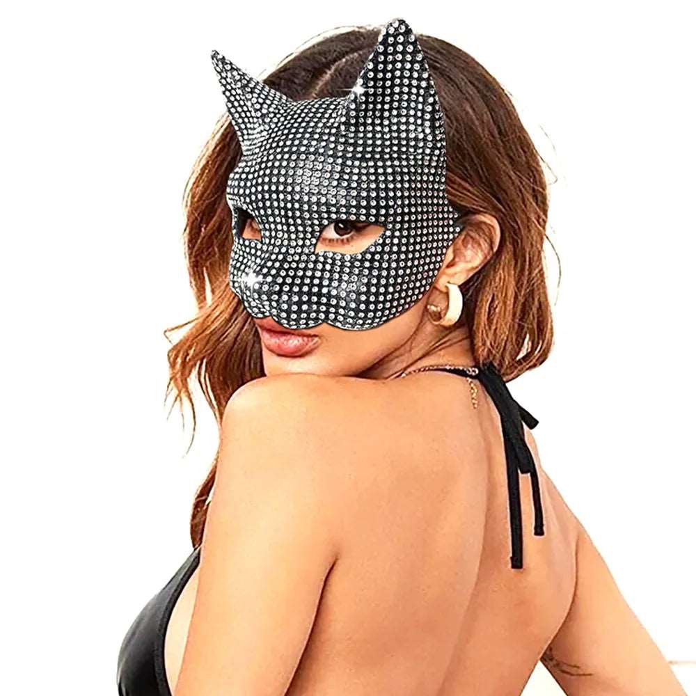 Bling Kitten Masquerade Ball Mask