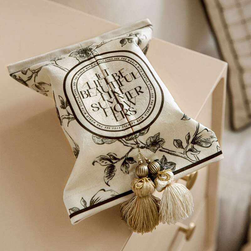 Bedside Table Tissue Box Holder - Art Deco Style Luxury Canvas - Tissue Box Holder from Dear Cece - Just £24.99! Shop now at Dear Cece