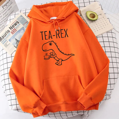 Tea Rex Dinosaur Print Hoodie - Hoodies from Dear Cece - Just £24.99! Shop now at Dear Cece