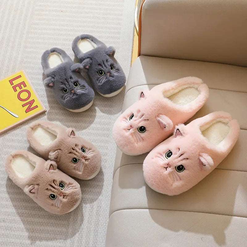 Cute Cartoon Cat Face Slippers - slippers from Dear Cece - Just £15.99! Shop now at Dear Cece