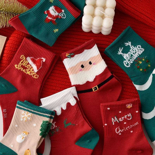 100% Cotton Christmas Gift Socks Set