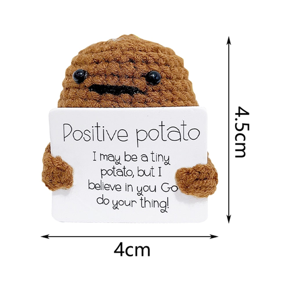 Positive Potato Crochet Knitted Ornament - Ornaments from Dear Cece - Just £8.99! Shop now at Dear Cece
