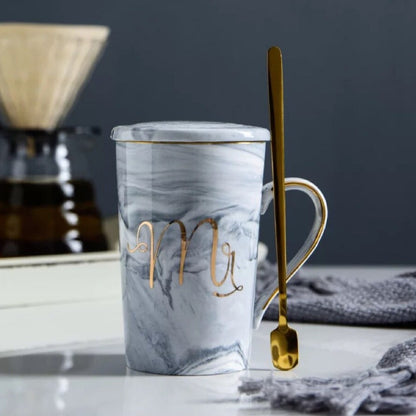 Ceramic Mr & Mrs Marble Mug Set - His and Hers Gift Set - Mugs from Dear Cece - Just £14.99! Shop now at Dear Cece