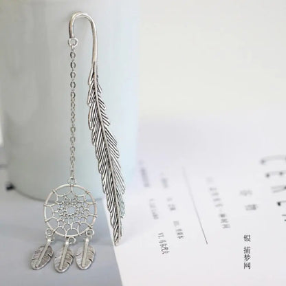 silver dreamcatcher bookmark. Gifts for book lovers