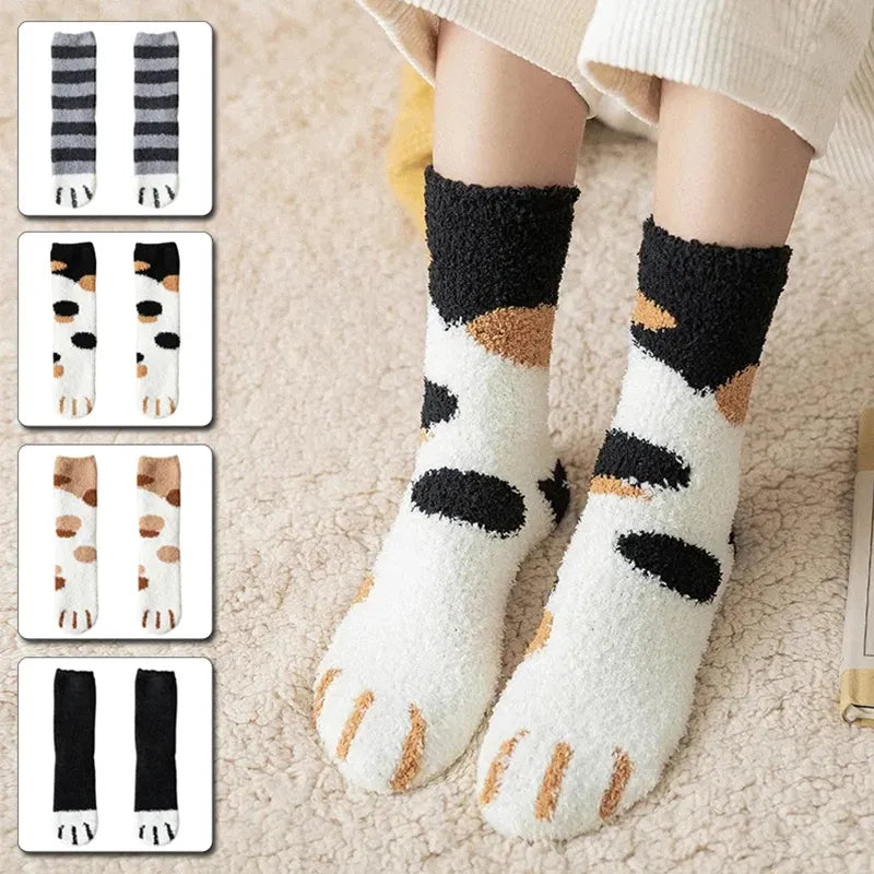 Plush Cat Paw Feet Cotton Socks - Socks from Dear Cece - Just £8.99! Shop now at Dear Cece