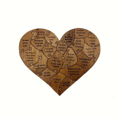 Reasons Why I Love You Wooden Heart Puzzle - puzzles from Dear Cece - Just £12.99! Shop now at Dear Cece