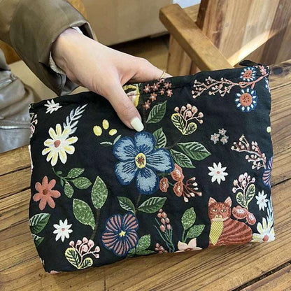 Embroidered Jacquard Clutch Makeup Cosmetic Bag - cosmetic bags from Dear Cece - Just £14.99! Shop now at Dear Cece