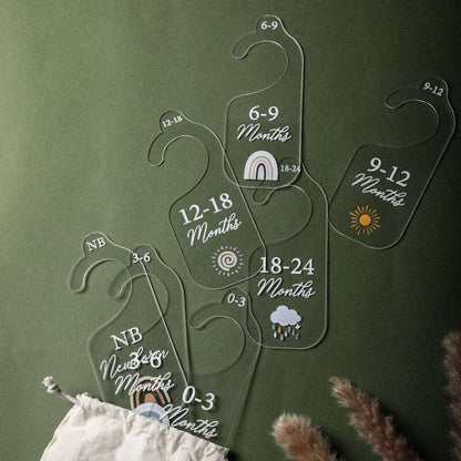Nursery Wardrobe Dividers 7Pcs Set Acrylic 0-24 Months - Baby Storage from Dear Cece - Just £9.99! Shop now at Dear Cece