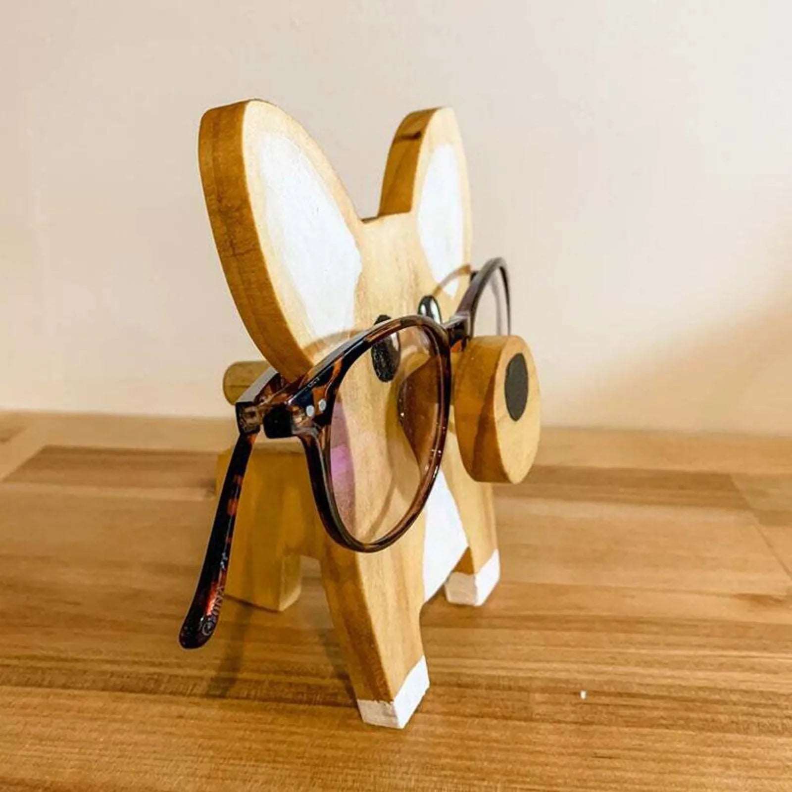 Corgi Wooden Dog Glasses Holder Stand - Desktop Accessories from Dear Cece - Just £9.99! Shop now at Dear Cece