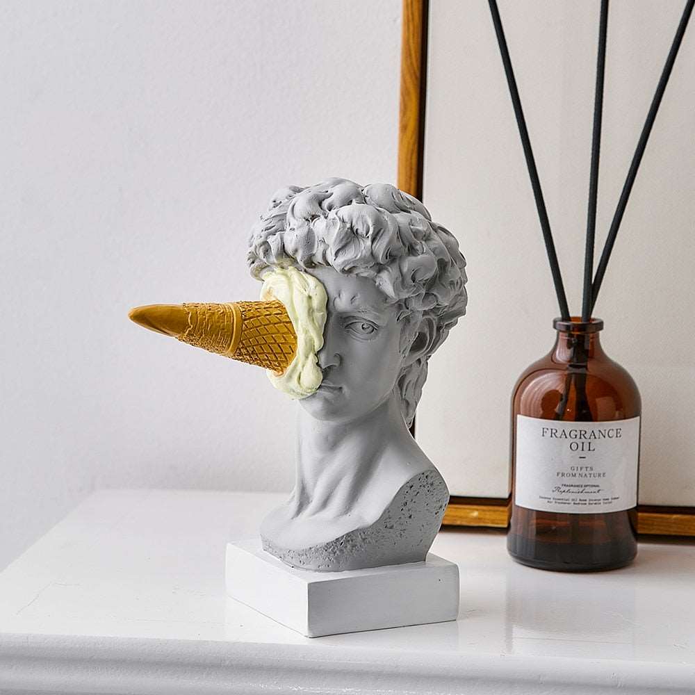 Modern Art Resin Ice Cream David Figurine