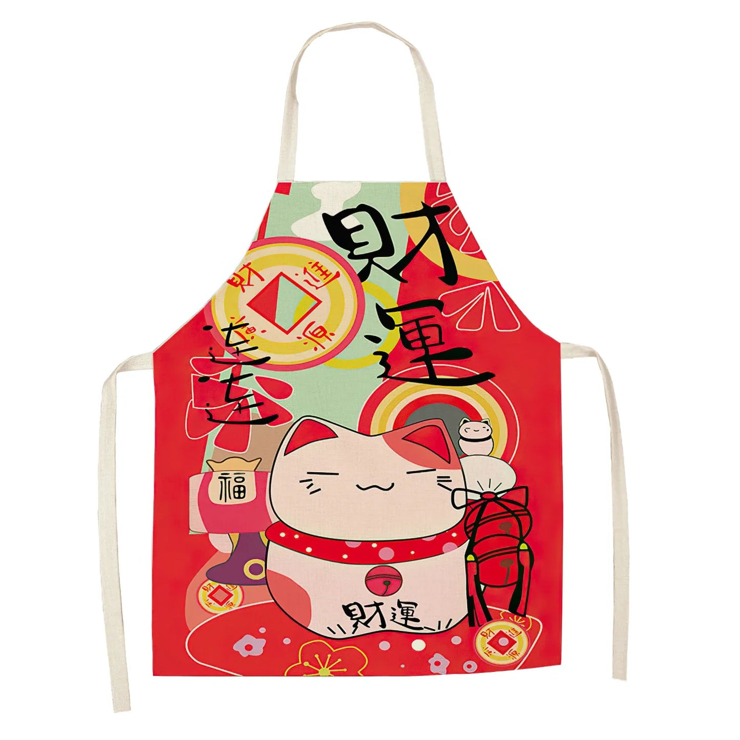 Japanese Lucky Cat Sushi Apron - Apron from Dear Cece - Just £16.99! Shop now at Dear Cece