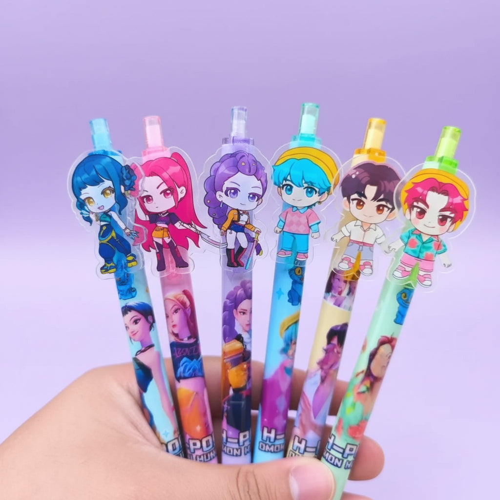 6 piece kpop ballpoint pens