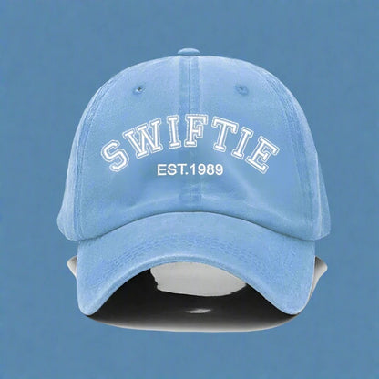 light blue hat