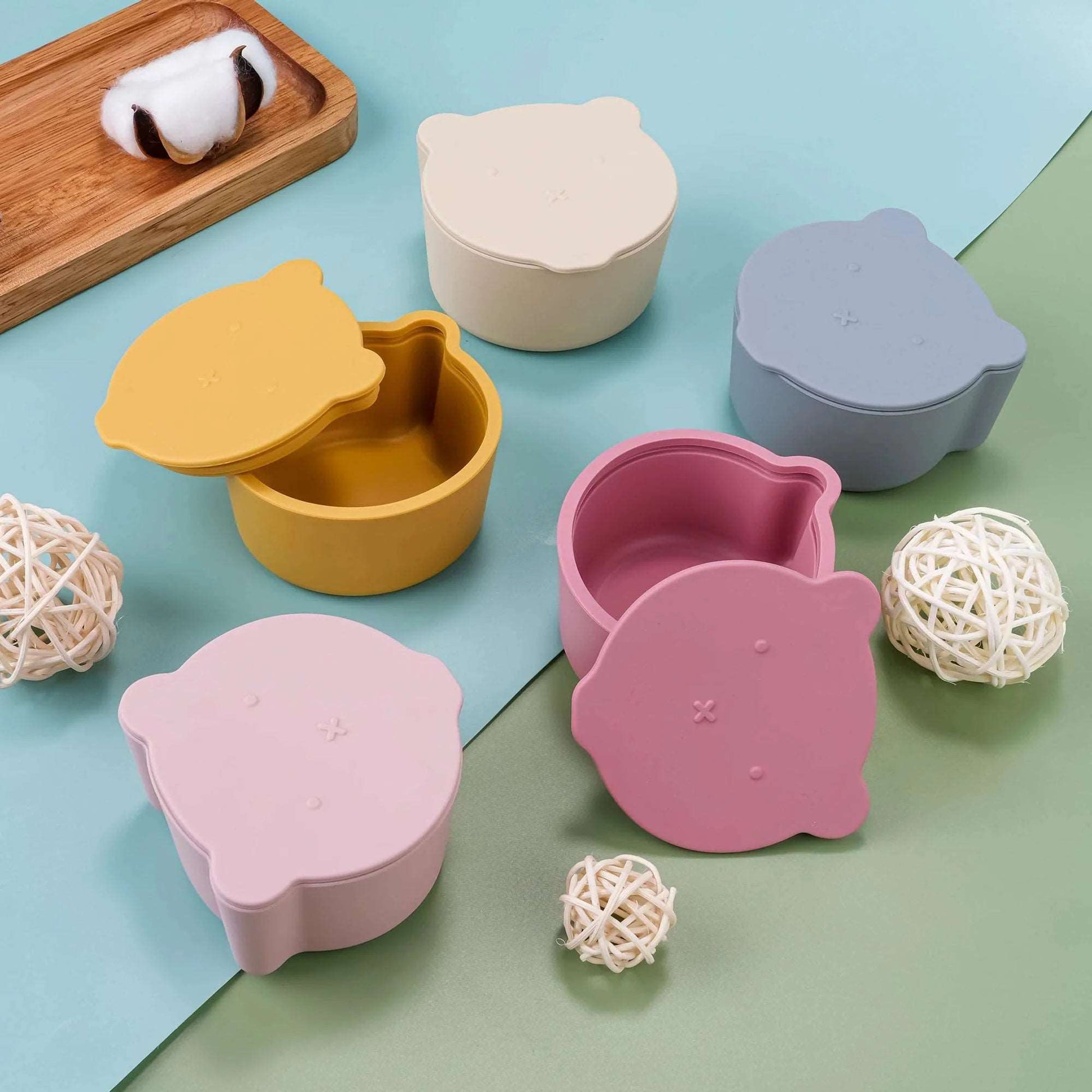 Eco Friendly Silicone Baby Food Storage Box - Teddy Bear - Baby Storage from Dear Cece - Just £14.99! Shop now at Dear Cece