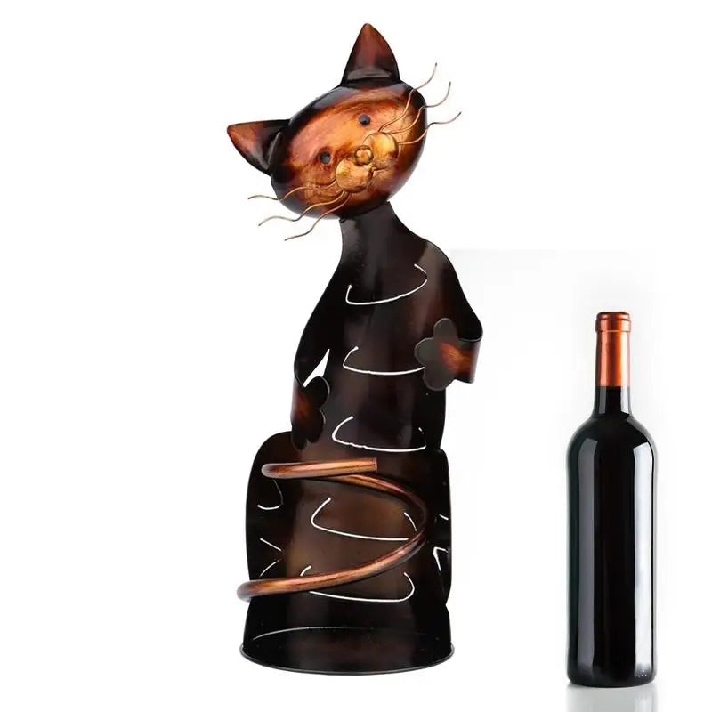 Bronze Cat Wine Bottle Holder - Wine Racks from Dear Cece - Just £24.99! Shop now at Dear Cece