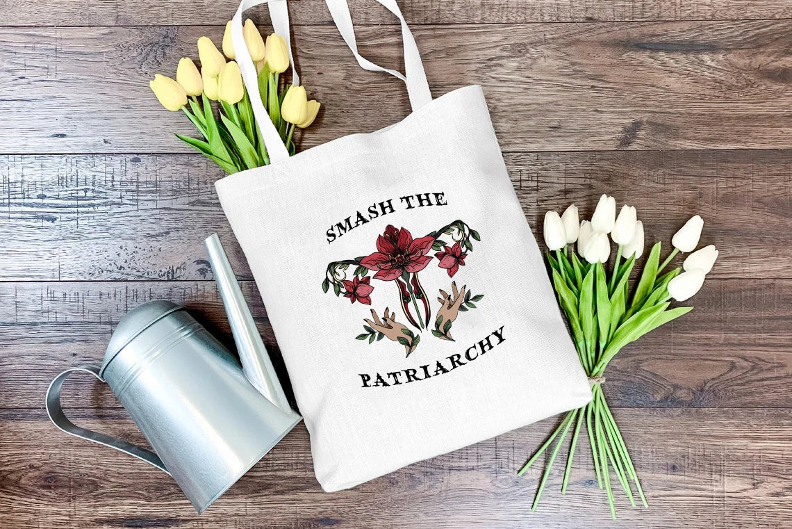 Smash the Patriarchy Uterus Canvas Tote Bag - Bags from Dear Cece - Just £15.99! Shop now at Dear Cece