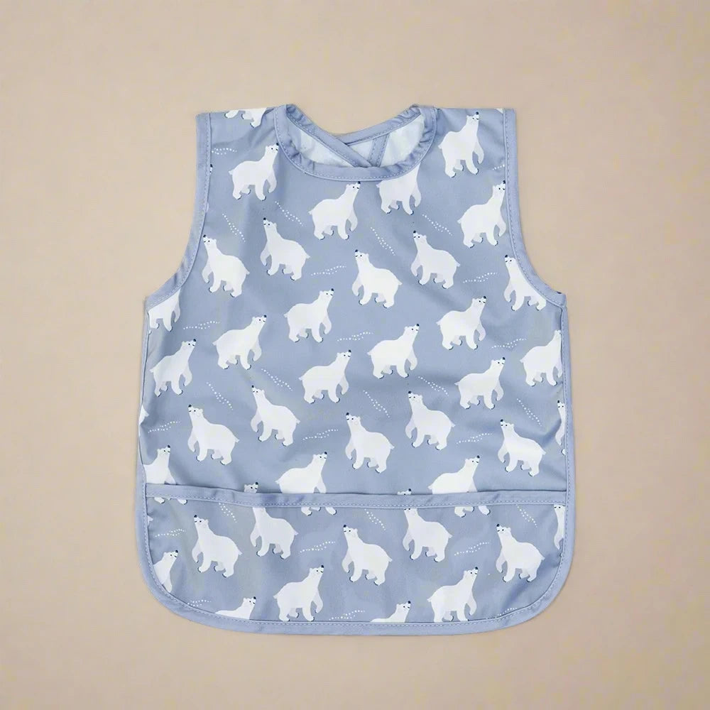 Recycled Fabric Baby Weaning Bib Polar Bear