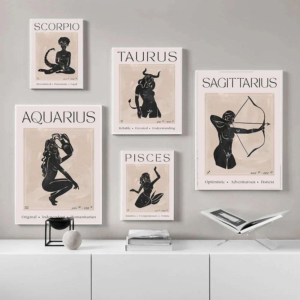 Celestial Star Sign Zodiac Wall Art Print - Wall Art from Dear Cece - Just £15.99! Shop now at Dear Cece