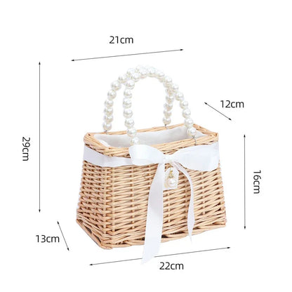 Bride Wifey Boho Wicker Beach Bag - Bags from Dear Cece - Just £34.99! Shop now at Dear Cece