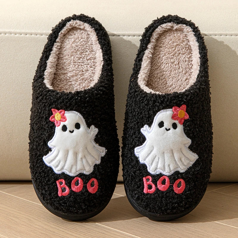 Halloween Cute Ghost Cotton Slippers