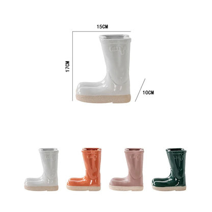 Ceramic Wellington Boot Flower Vase - Vase from Dear Cece - Just £34.99! Shop now at Dear Cece