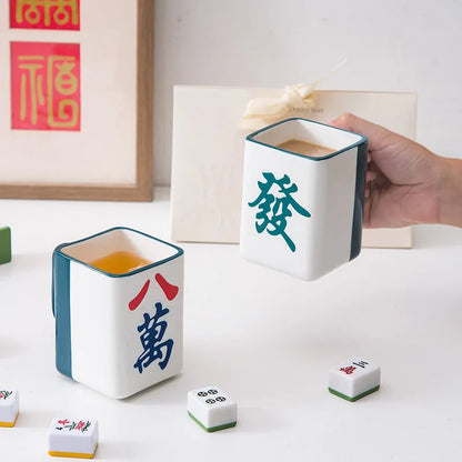 Two Chinese New Year 2025 Chinese Mahjong Mugs