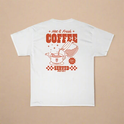 Back Print Retro Coffee Tee